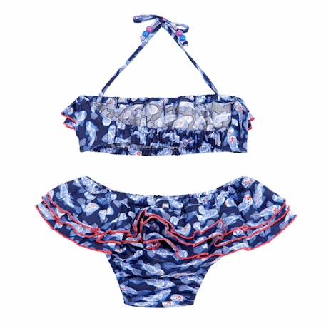 Maillot de bain 2 pièces   imprimé poissons koi   swan Poissons bleus 4 - vertbaudet enfant 