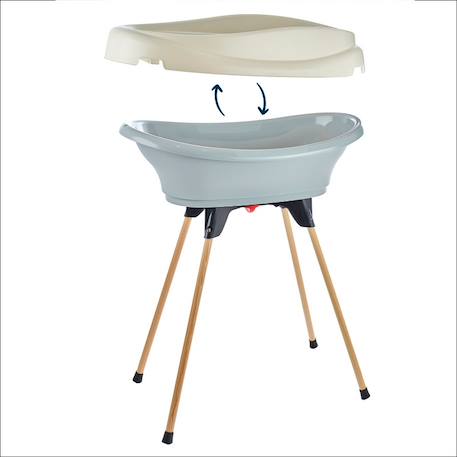 Pack plan à langer et baignoire vasco Blanc muguet+Bleu océan+Fleur bleue+Gris charme+Rose poudré+Vert céladon 17 - vertbaudet enfant 
