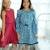 Robe  fleurie   à manches longues et col smocks  chimene Beige marron+Bleu lilas+Bleu roi+Orange vert 12 - vertbaudet enfant 