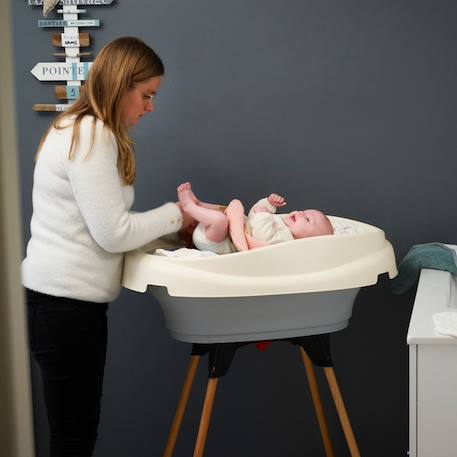 Pack plan à langer et baignoire vasco Blanc muguet+Bleu océan+Fleur bleue+Gris charme+Rose poudré+Vert céladon 3 - vertbaudet enfant 