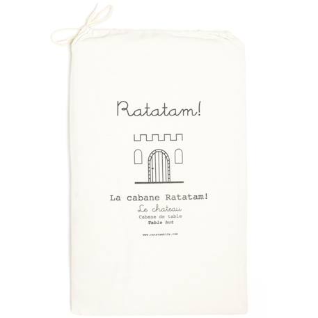 Cabane de table château noir et beige (90 x 200 cm) Ecru, noir+Ecru, orange 6 - vertbaudet enfant 