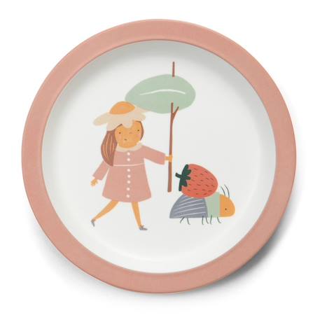 Assiette dragon tales en melamine Rose 1 - vertbaudet enfant 