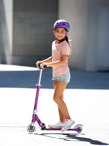 Trottinette enfant micro sprite pearl  led Bleu clair océan+Bleu et rose+Bleu pétrole+Bleu saphir+Rose+Vert eco+Violet 34 - vertbaudet enfant 