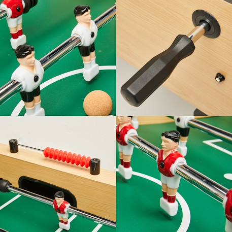 Kangui baby-foot pliable - barres télescopiques - robuste - 2 à 4 joueurs - 3 balles liège inclues Marron 2 - vertbaudet enfant 