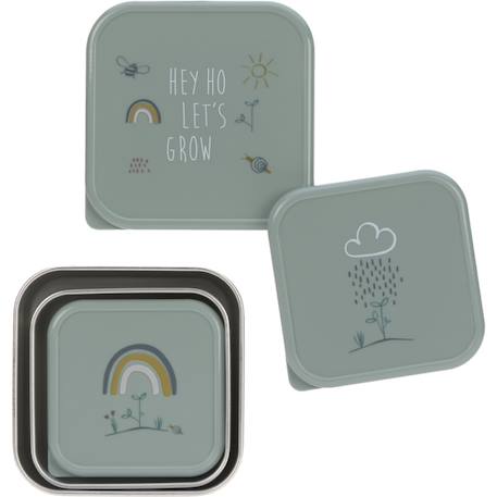 Lot de 3 boites gigognes en inox garden explorer Bleu, gris+Lilas, rouge+Vert 12 - vertbaudet enfant 