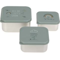Puériculture-Lot de 3 boites gigognes en inox garden explorer