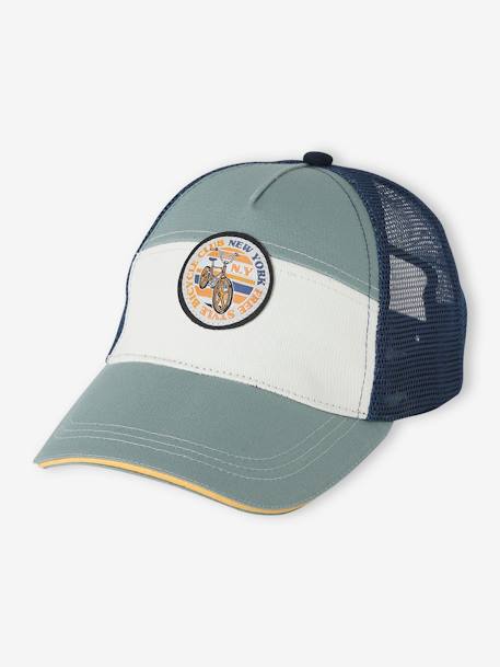 Casquette « New York cycle » garçon menthe/écru 1 - vertbaudet enfant 