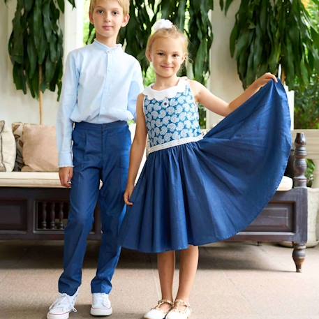 Pantalon costume  marine   ambroise Bleu marine 2 - vertbaudet enfant 