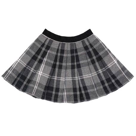 Ensemble   jupe plissée tartan  & pull col roulé Rouge gris 4 - vertbaudet enfant 