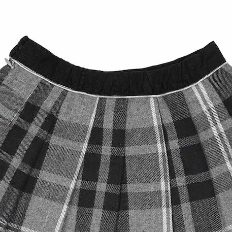 Ensemble   jupe plissée tartan  & pull col roulé Rouge gris 5 - vertbaudet enfant 