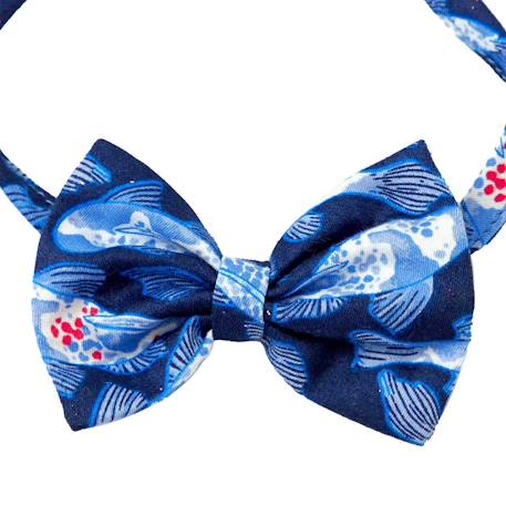 Noeud papillon  imprimé poisson koi    cérémonie Bleu marine rouge 2 - vertbaudet enfant 
