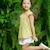 Blouse  chinoise liberty  à col mao  annam Jaune rose 5 - vertbaudet enfant 