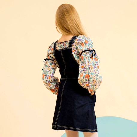 Robe salopette   jeans     lola Bleu marine 2 - vertbaudet enfant 