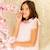 Robe cérémonie   voile  col liberty  alizee Rose rose foncé fleuri 5 - vertbaudet enfant 