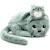 Peluche miaou le chat maman et bébé menthe (32 cm) Vert d'eau, noir, blanc 1 - vertbaudet enfant 