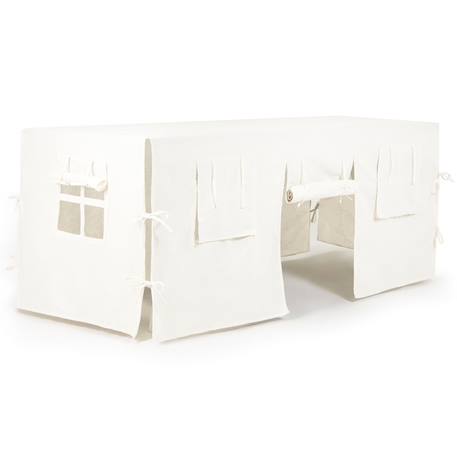 Cabane de table château noir et beige (90 x 200 cm) Ecru+Ecru, noir+Ecru, orange 2 - vertbaudet enfant 