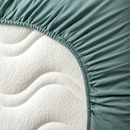 Drap housse bébé pur coton bio Blanc+Bleu nuit+Ecru+Eucalyptus+Terracotta 15 - vertbaudet enfant 