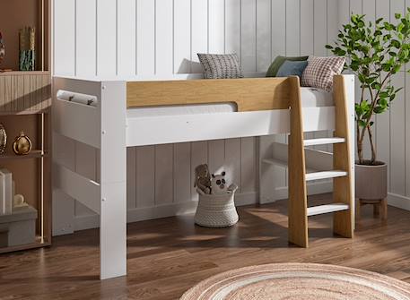 Lit mi-hauteur London Anthracite+Blanc+Blanc & bois 12 - vertbaudet enfant 