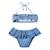 Maillot de bain 2 pièces   imprimé cachemire  swan Bleu blanc 4 - vertbaudet enfant 