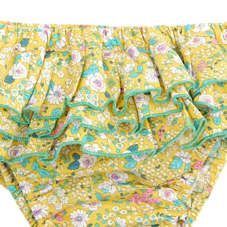 Maillot de bain 2 pièces liberty    swan Jaune vert 4 - vertbaudet enfant 
