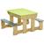 Table de pique-nique en bois massif pour enfants avec bancs et bacs en plastiques Vert 1 - vertbaudet enfant 