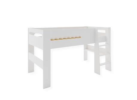 Lit mi-hauteur London Anthracite+Blanc+Blanc & bois 10 - vertbaudet enfant 