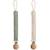 Lot de 2 attaches-sucettes en lin olive-sand Rose, écru+Vert, écru 5 - vertbaudet enfant 