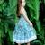 Jupe longue  fleurie   esmeralda Bleu jaune blanc 4 - vertbaudet enfant 