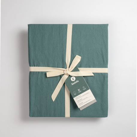 Drap housse bébé pur coton bio Blanc+Bleu nuit+Ecru+Eucalyptus+Terracotta 16 - vertbaudet enfant 