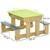 Table de pique-nique en bois massif pour enfants avec bancs et bacs en plastiques Vert 6 - vertbaudet enfant 