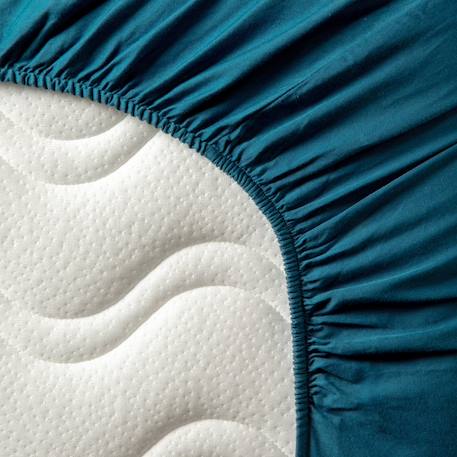 Drap housse bébé pur coton bio Blanc+Bleu nuit+Ecru+Eucalyptus+Terracotta 7 - vertbaudet enfant 