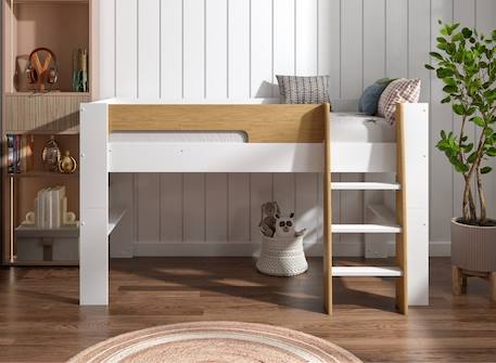 Lit mi-hauteur London Anthracite+Blanc+Blanc & bois 13 - vertbaudet enfant 