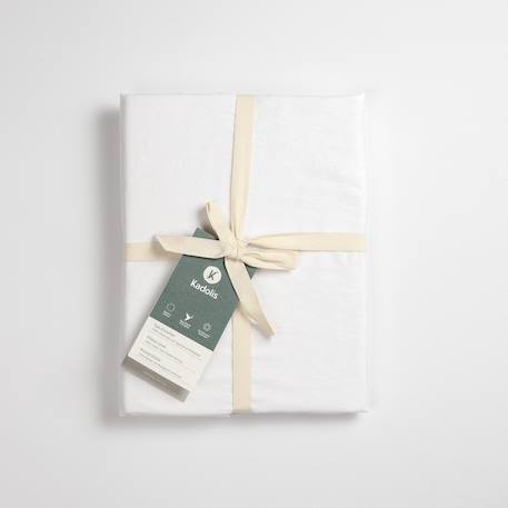 Drap housse bébé pur coton bio Blanc+Bleu nuit+Ecru+Eucalyptus+Terracotta 4 - vertbaudet enfant 