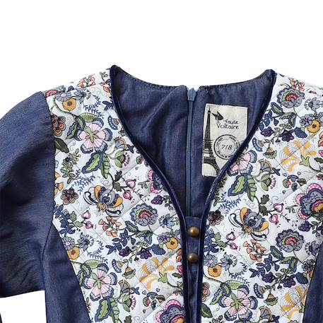 Robe liberty  à manches longues   margot Bleu rose 4 - vertbaudet enfant 