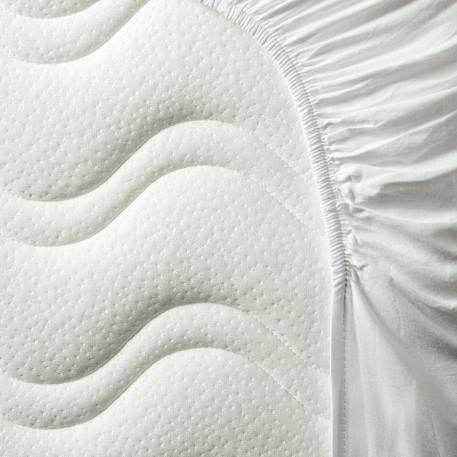 Drap housse bébé pur coton bio Blanc+Bleu nuit+Ecru+Eucalyptus+Terracotta 3 - vertbaudet enfant 
