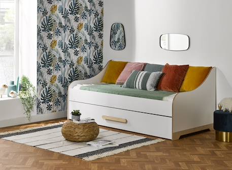Lit banquette gigogne boréal Blanc & bois 3 - vertbaudet enfant 