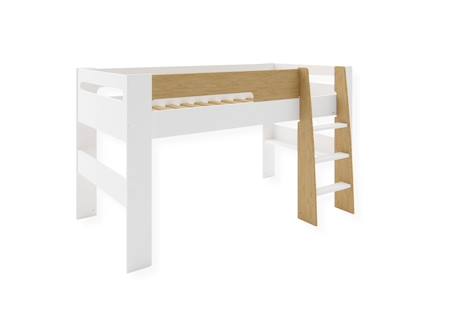 Lit mi-hauteur London Anthracite+Blanc+Blanc & bois 16 - vertbaudet enfant 