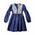 Robe liberty  à manches longues   margot Bleu rose 3 - vertbaudet enfant 