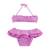 Maillot de bain 2 pièces vichy   à volant  swan Violet blanc 4 - vertbaudet enfant 