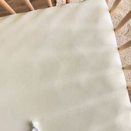 Drap housse bébé pur coton bio Blanc+Bleu nuit+Ecru+Eucalyptus+Terracotta 9 - vertbaudet enfant 