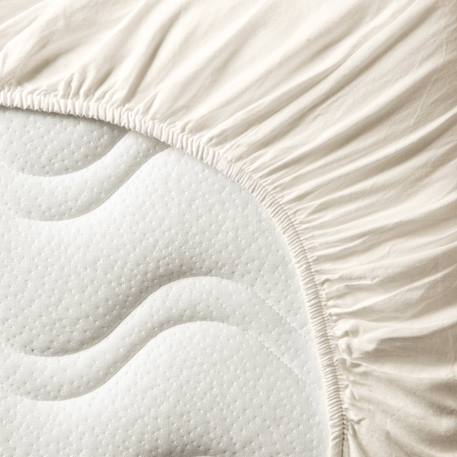 Drap housse bébé pur coton bio Blanc+Bleu nuit+Ecru+Eucalyptus+Terracotta 11 - vertbaudet enfant 