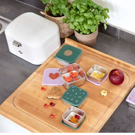 Lot de 3 boites gigognes en inox garden explorer Bleu, gris+Lilas, rouge+Vert 8 - vertbaudet enfant 