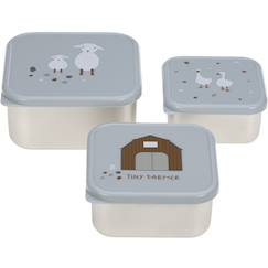 Puériculture-Repas-Lot de 3 boites gigognes en inox garden explorer