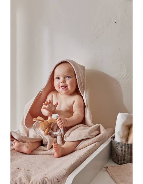 Cape de bain éponge Rose moka 3 - vertbaudet enfant 