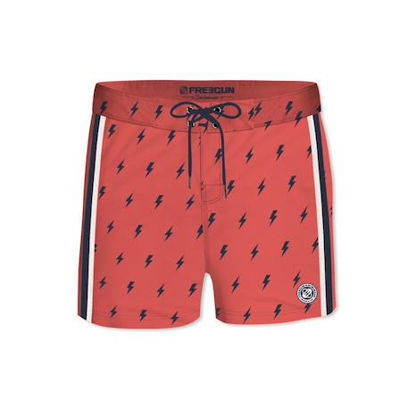Boardshort soft touch  ceinture plate flash Rouge 1 - vertbaudet enfant 
