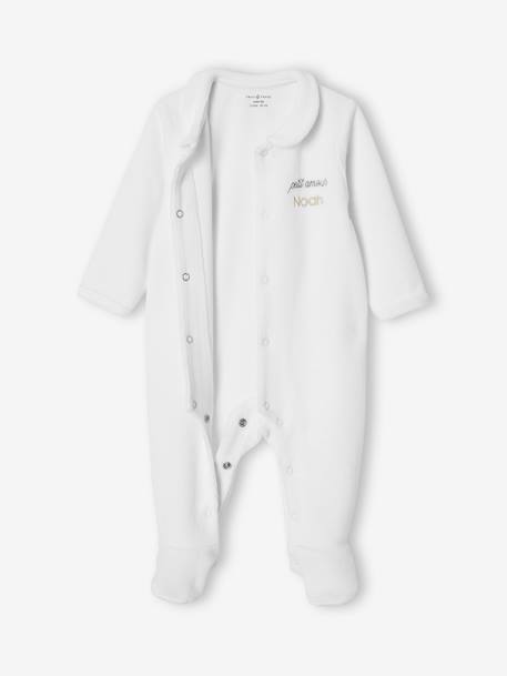 Kit naissance personnalisable : brassière, body, pyjama, cartelette de bienvenue et pochon blanc 10 - vertbaudet enfant 