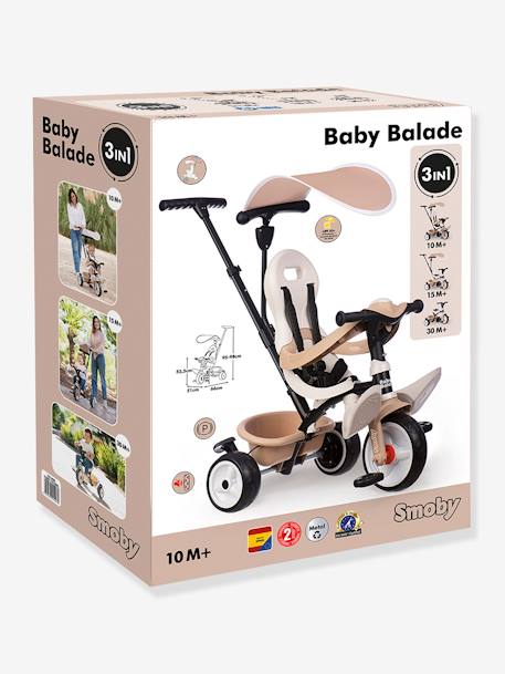 Tricycle Baby Balade plus - beige 2 - vertbaudet enfant 