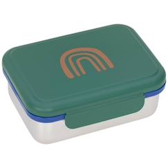 Puériculture-Boîte à goûter-lunch box inox little gang arc-en-ciel