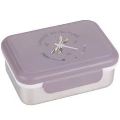 Puériculture-Boîte à goûter-lunch box inox little gang arc-en-ciel