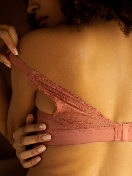 Soutien-gorge de grossesse et d'allaitement Serena CACHE C¼UR sans armatures Gris chiné/noir+NOIR+Rose pâle (Blush)+terracotta 17 - vertbaudet enfant 